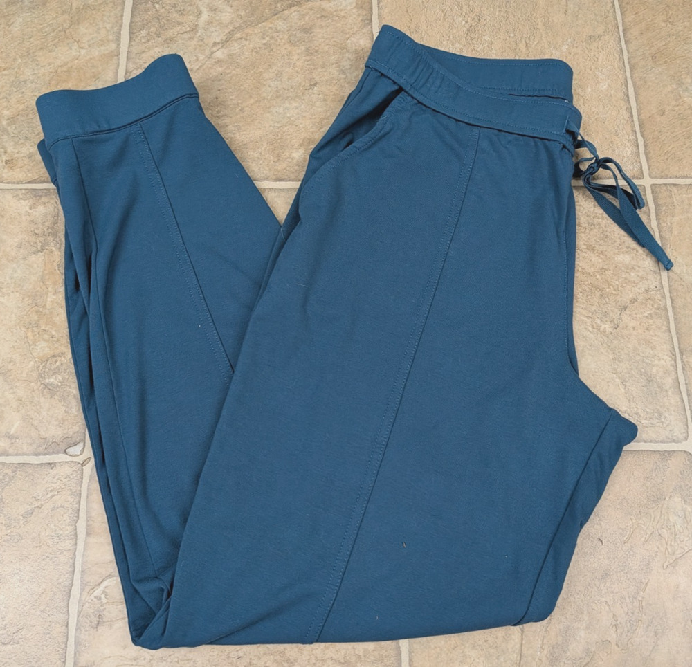 LOGO by Lori Goldstein sz S Jogger Pants knit blue pull on stretchy 3520
